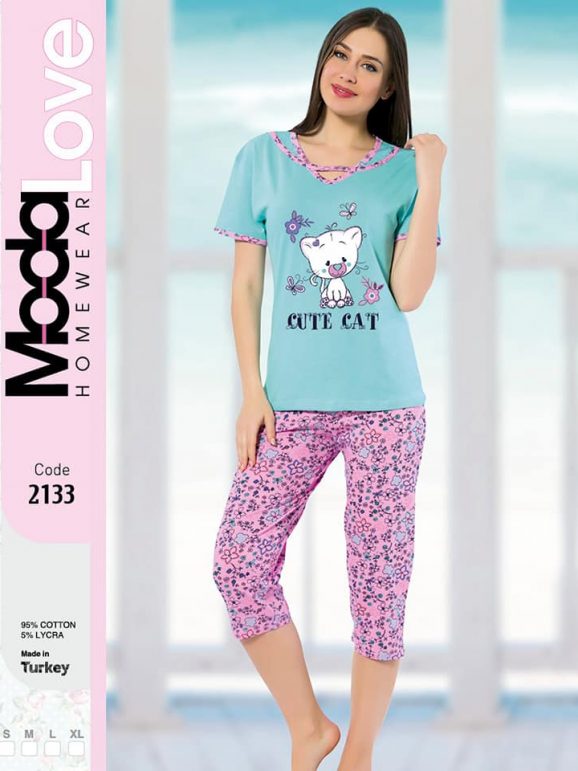 ست راحتی تیشرت و شلوارک کد2133